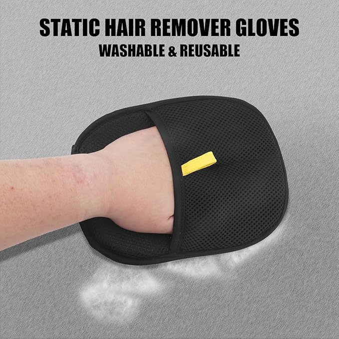 Gosknor Double-Sided Pet Grooming Gloves, Cat Grooming Gloves Pet Grooming Gloves for Dogs Bathing Pet Hair Remover Gloves Versatile Pet Grooming Gloves for Dog & Cat Washing Deshedding Grooming