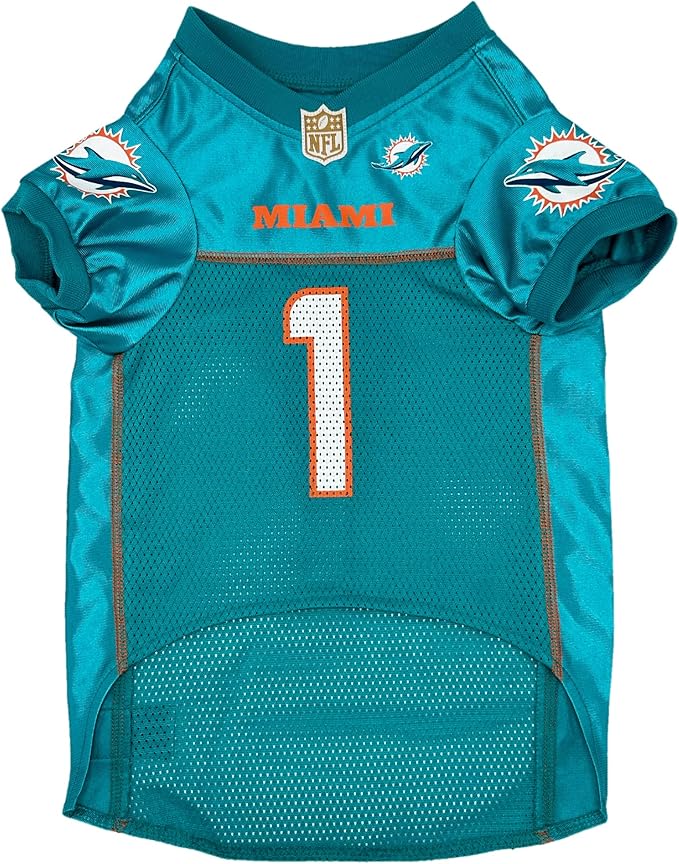 NFLPA TUA TAGOVAILOA PET Jersey, NFL Dog Shirt, Size X-Large, Miami Dolphins Mesh Jersey for Dogs