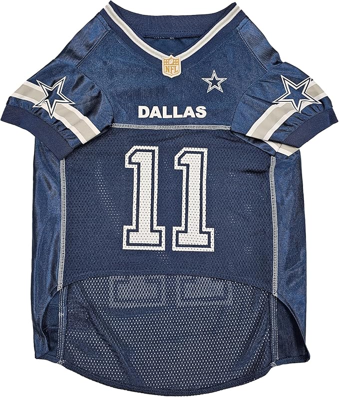 NFLPA Micah Parsons PET Jersey, NFL Dog Shirt, Size Medium, Dallas Cowboys Mesh Jersey for Dogs