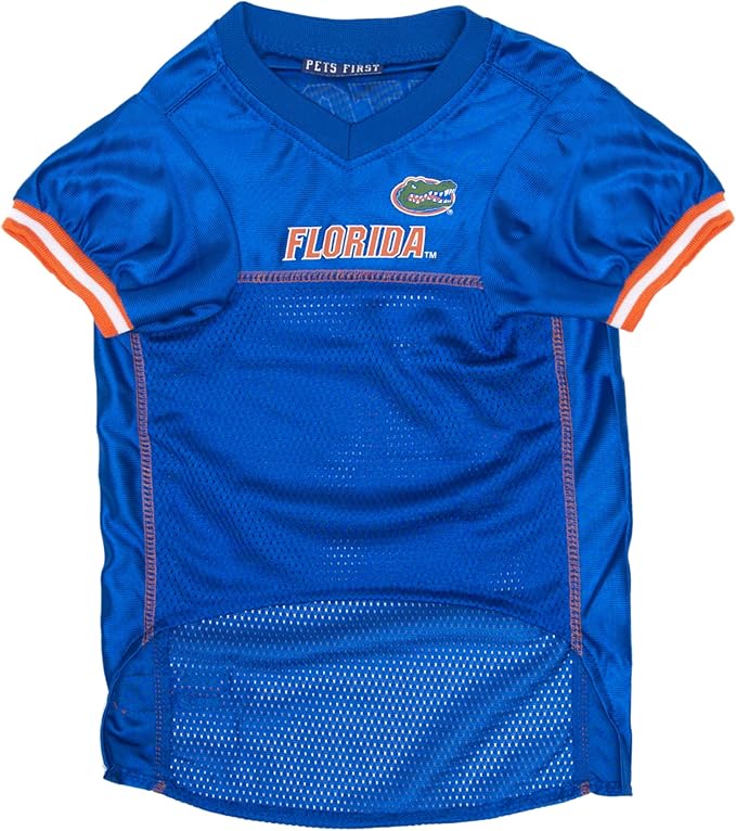 Pets First NCAA College Florida Gators Mesh Jersey for DOGS & CATS, Small.Licensed Dog Jersey with your Favorite Football/Basketball College Team