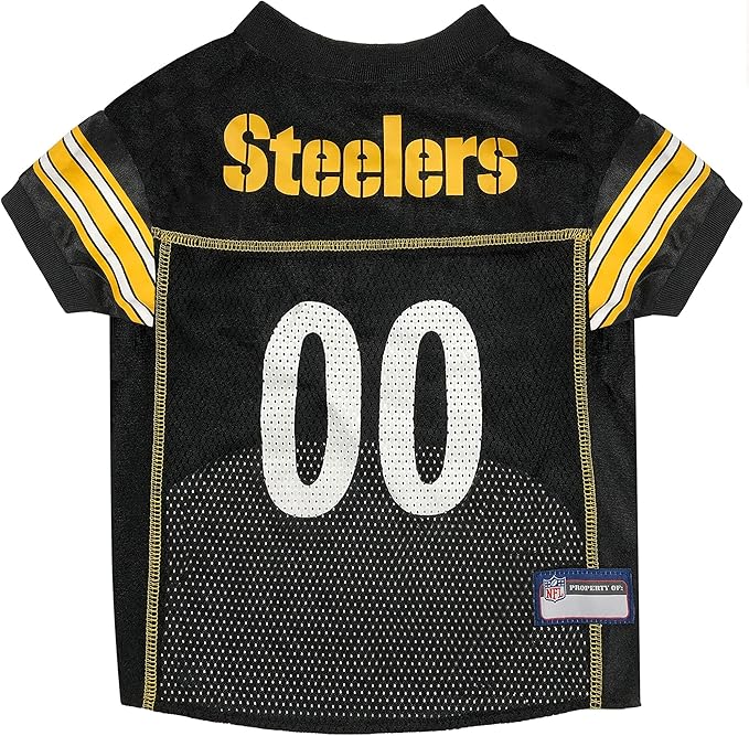 Pets First NFL Pittsburgh Steelers Dog Jersey, Size X-Small, Football Shirt Costume for Pet, Dog Sports T-Shirt, NFL Team Clothing for Cats, Licensed Pet Apparel Available in 7 Sizes and 32 Teams