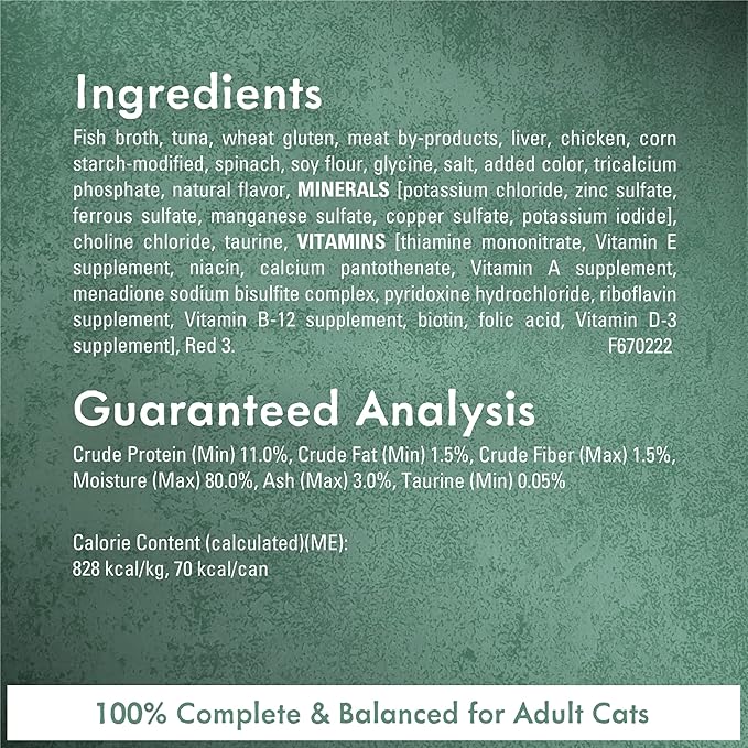 Fancy Feast Purina Wet Cat Food, Medleys Tuna Florentine with Garden Greens in a Delicate Sauce -3 oz. Cans (Pack of 48)