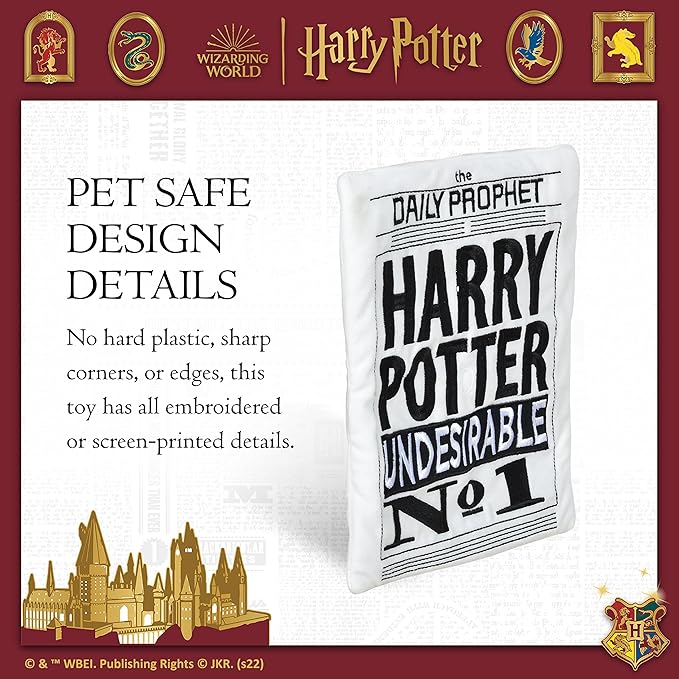 Harry Potter: Daily Prophet Newspaper Crinkle Pet Toy | Harry Potter Dog Toy Daily Prophet Newspaper Crinkle Toy For Pets | Dog Toy Daily Prophet Harry Potter