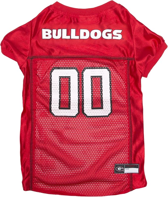 Pets First NCAA College Georgia Bulldogs Mesh Jersey for DOGS & CATS, X-Small.Licensed Dog Jersey with your Favorite Football/Basketball College Team