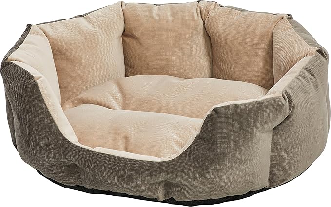 MidWest Homes for Pets QuietTime Deluxe Tulip Nesting Pet Bed, Gray/Tan, Small