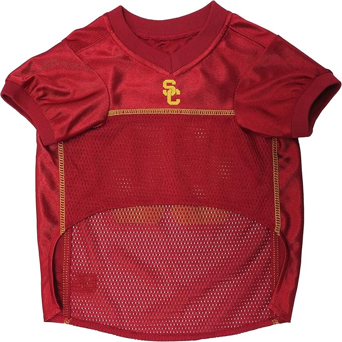 Pets First NCAA College USC Trojans Mesh Jersey for DOGS & CATS, Medium. Licensed Dog Jersey with your Favorite Football/Basketball College Team