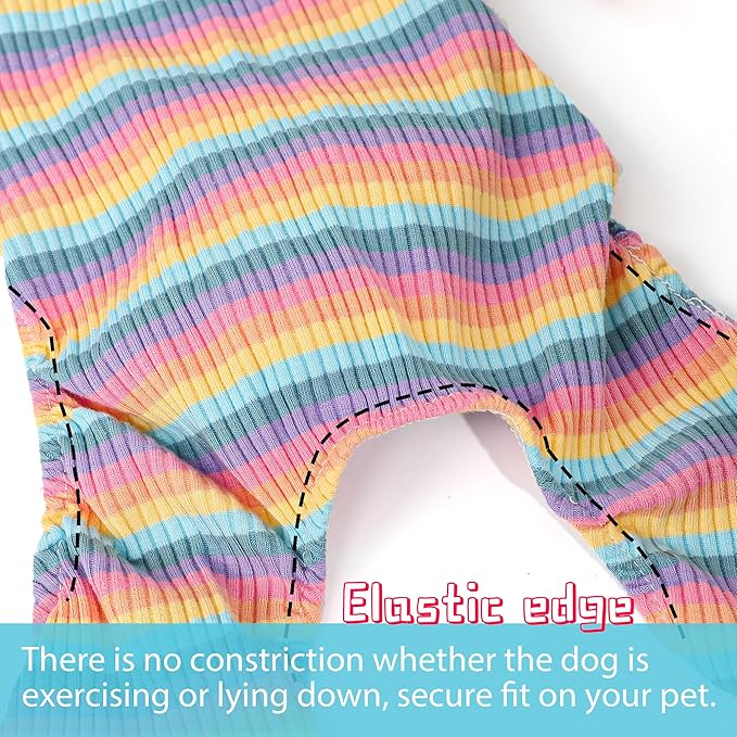 100% Cotton Dog Pajamas Medium Sized Dog Onesies, French Bulldog Clothes, Breathable & Stretchy Four-Legged Pet Clothing Apparel for Dachshund Bulldog Pug (Purple, XL)