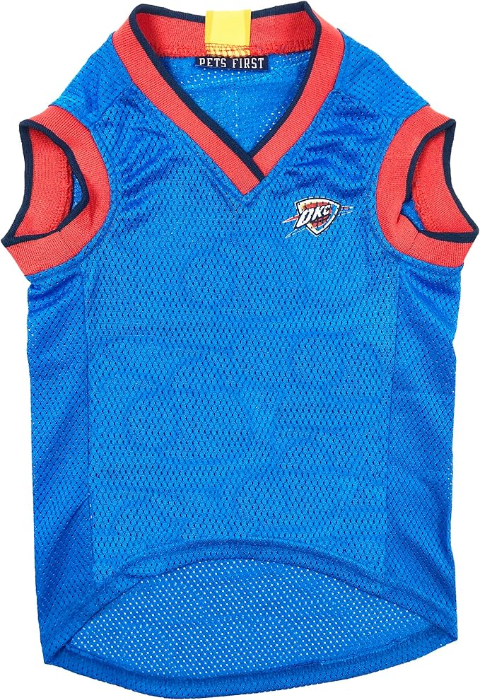 NBA OKLAHOMA CITY THUNDER DOG Jersey, X-Small - Tank Top Basketball Pet Jersey