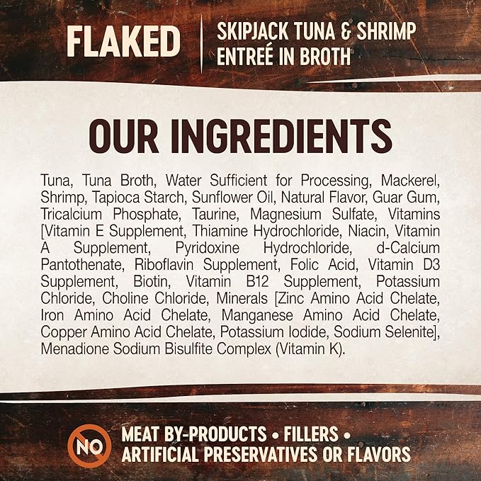 Wellness CORE Signature Selects Shredded Adult Canned Wet Cat Food, Natural, Protein Rich, Grain Free, Skipjack Tuna and Shrimp Entrée Recipe, 2.8 oz, Pack of 12 Cans