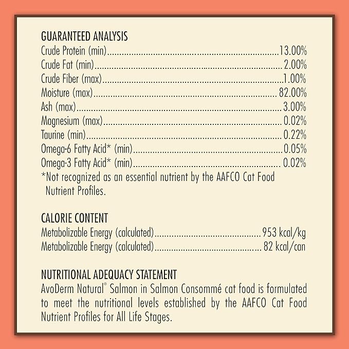 AvoDerm Natural Wild by Nature Salmon in Salmon Consomme Wet Cat Food 3oz