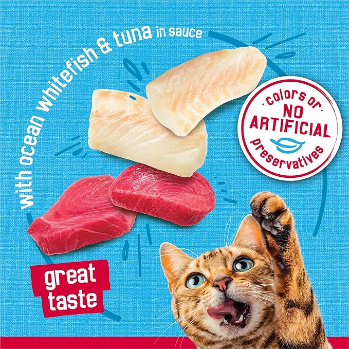 Purina Friskies Prime Filets With Ocean Whitefish and Tuna in Sauce High Protein Wet Cat Food - (Pack of 24) 5.5 oz. Cans