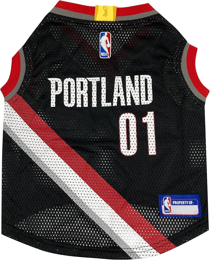 Pets First NBA Portland Trailblazers Dog Jersey, X-Small- Tank Top Basketball Pet Jersey