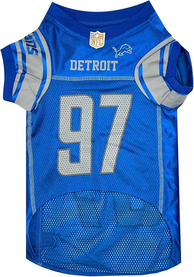 Pets First NFL Team Player Adian Hutchinson Jersey for Dogs and Cats, NFLPA Detroit Lions Pet Jerseys, Size XX-Large