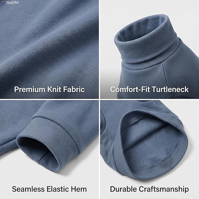 Sphynx Cat Clothes - Breathable Fleece Hairless Cat Pajamas, Ultra-Soft Slate Blue Cat Sweater for Winter & Indoor, Anti-Static & Sensitive Skin Friendly, Lightweight Warmth, (Medium)