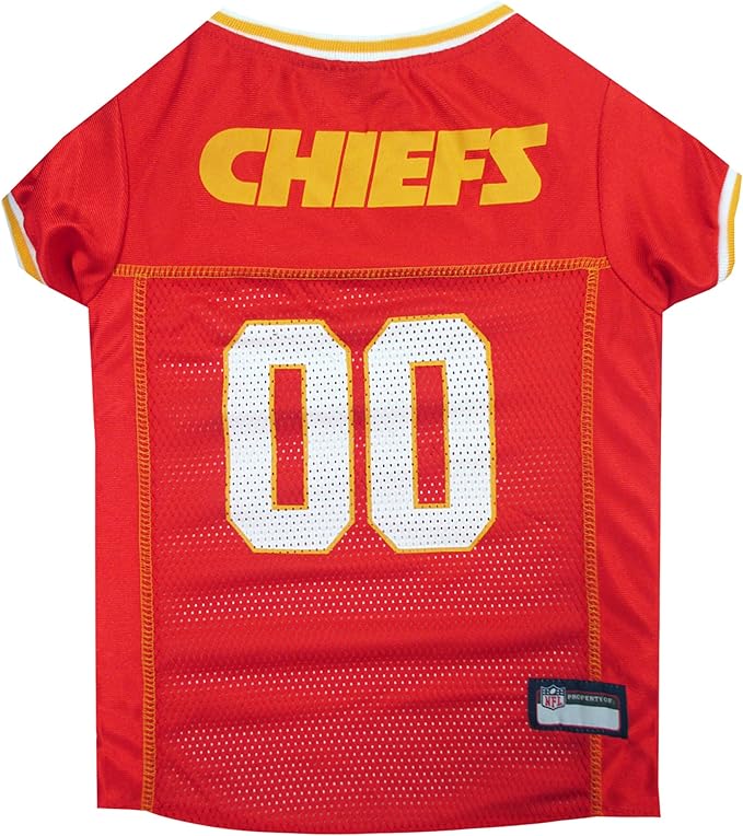 Pets First NFL Kansas City Chiefs Dog Jersey, X-Small Shirt Apparel Jersey Cute Outfit for Dogs or Cats & Small Animals