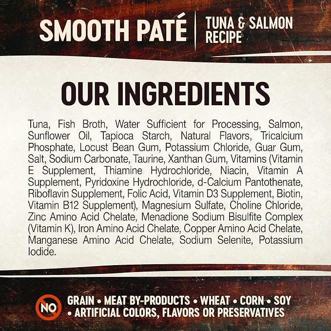 Wellness CORE Tiny Tasters Pate Adult Wet Cat Food, Natural, Protein Rich, Grain Free, Tuna and Salmon Recipe, 1.75 oz, Pack of 12 Pouches