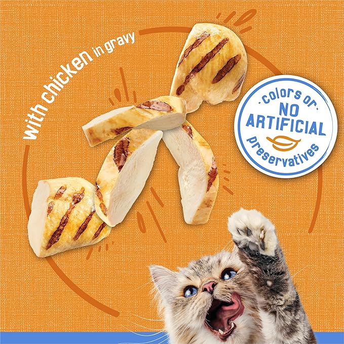 Friskies Purina Shreds with Chicken in Wet Cat Food Gravy - 5.5 oz. Cans (Pack of 48)