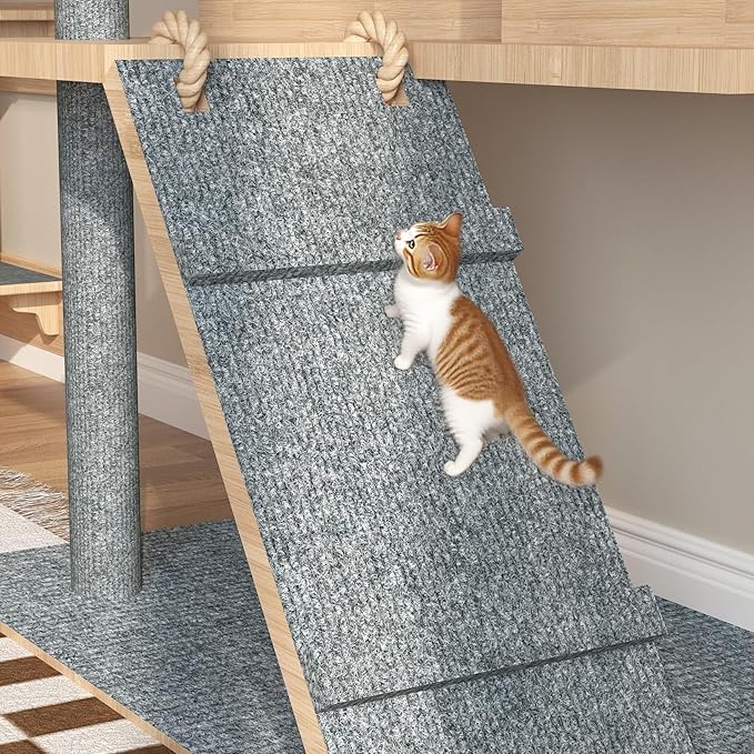 LaCheery Cat Anti Scratch for Furniture Protectors from Cats Scratching 15.8"x79" Cat Scratch Mat for Couch Sofa Protector for Cats Self Adhesive Scratching Pad for Wall Corner Floor Furniture Cover