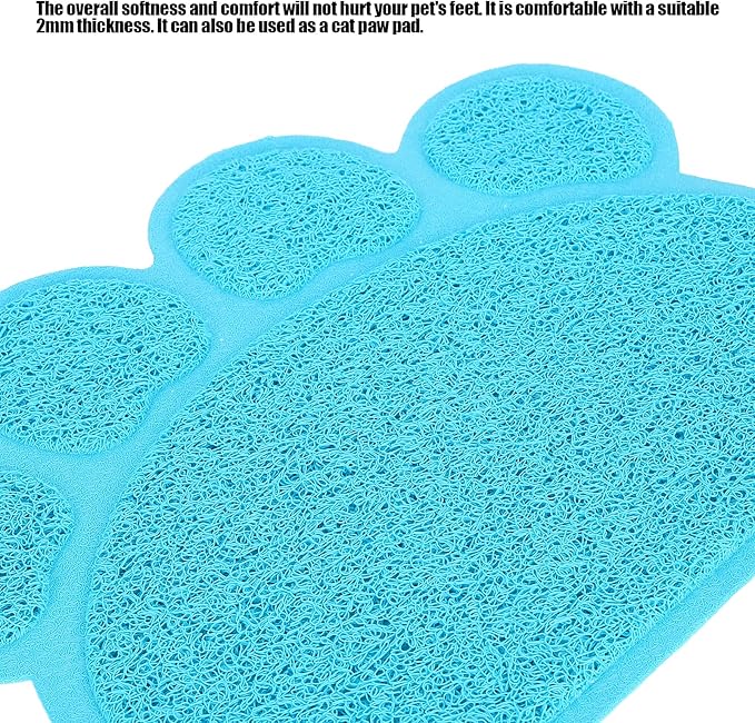 Fydun Cat Litter Tray, PVC Dog Mat Antislip Shape Pet Puppy Non Slip Box Liners Feeding Bowl Placemat Supplies for Cats and Dogs (Claw Shape)