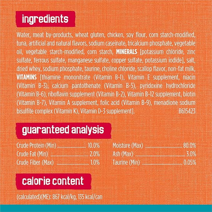 Purina Friskies Wet Cat Food Tasty Treasures With Chicken and Tuna in Gravy (Scallop Flavor) - (Pack of 24) 5.5 oz. Cans