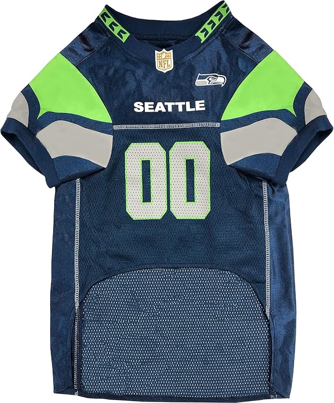 Pets First NFL Seattle Seahawks Dog Jersey, Size XX-Large, Football Shirt Costume for Pet, Dog Sports T-Shirt, NFL Team Clothing for Cats, Licensed Pet Apparel Available in 7 Sizes and 32 Teams