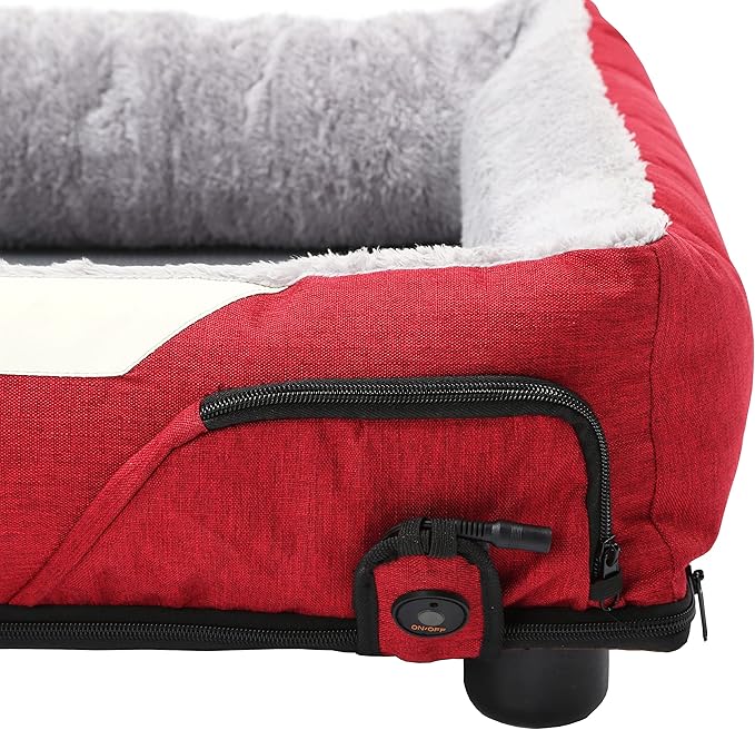 Pet Life ® 'Dream Smart' Innovative Electronic Heating and Cooling Touch-Activated Raised Cat and Dog Bed with Built-in Fan