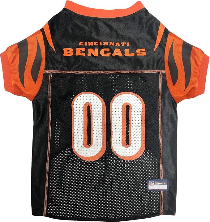 Pets First NFL Cincinnati Bengals Dog Jersey, Size X-Large, Football Shirt Costume for Pet, Dog Sports T-Shirt, NFL Team Clothing for Cats, Licensed Pet Apparel Available in 7 Sizes and 32 Teams