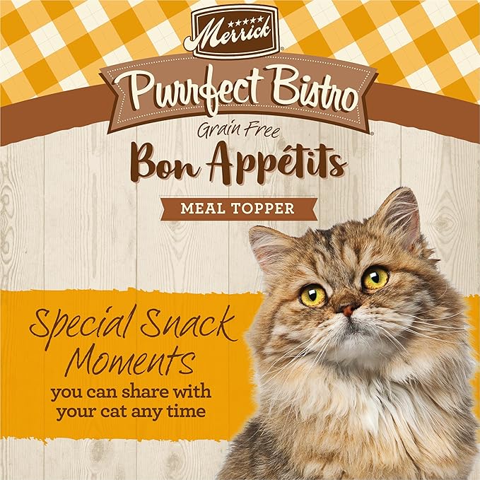 Merrick Purrfect Bistro Bon Appetits Grain Free Wet Cat Food Chicken Recipe Morsels in Gravy - (Pack of 24) 3 oz. Pouches