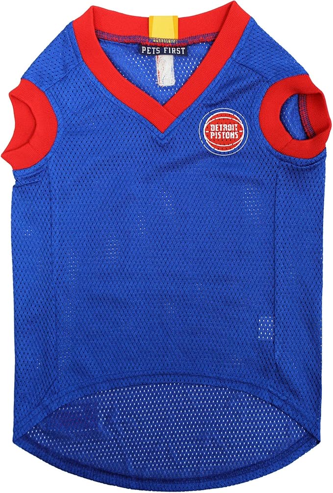 Pets First NBA DETROIT PISTONS DOG Jersey, Large - Tank Top Basketball Pet Jersey
