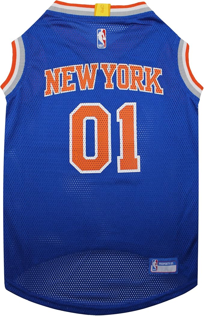 Pets First NBA NEW YORK KNICKS DOG Jersey, Medium - Tank Top Basketball Pet Jersey