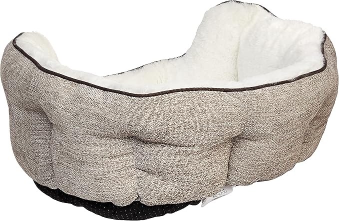 MidWest Homes for Pets QuietTime Deluxe Tulip Nesting Pet Bed, Russet/Tan, Small