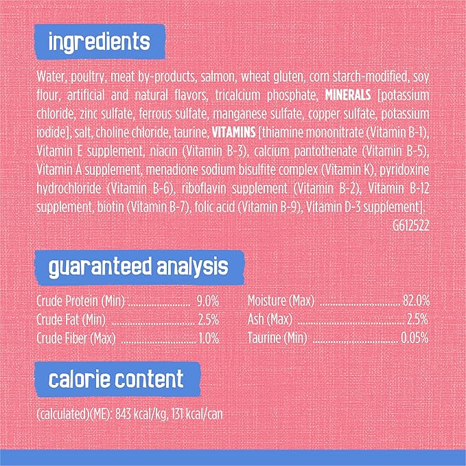 Friskies Purina Shreds with Salmon in Sauce Wet Cat Food - 5.5 oz. Cans (Pack of 48)