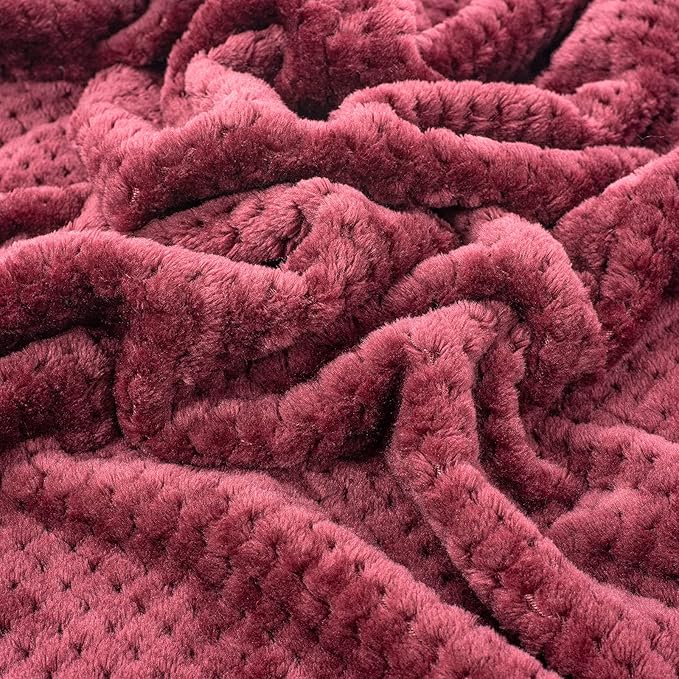 Ruby Red Pet Blanket - Warm Soft Fuzzy Blankets for Puppy, Kitten, Small, Medium, Large Dogs & Cats - Plush Fleece Throws for Bed, Couch, Sofa, Travel (M/32" x 40")