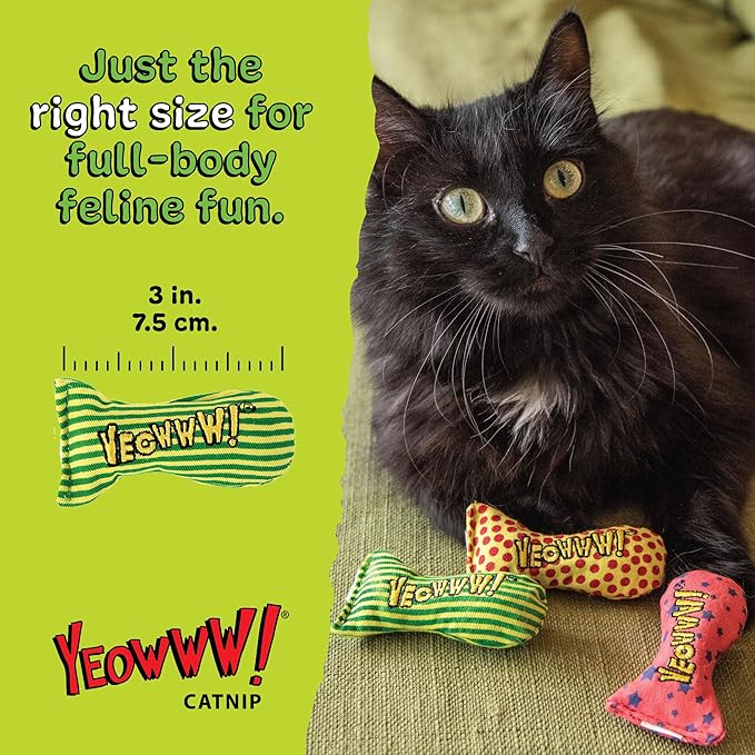 Yeowww Stinkies Catnip Toy, Stripes