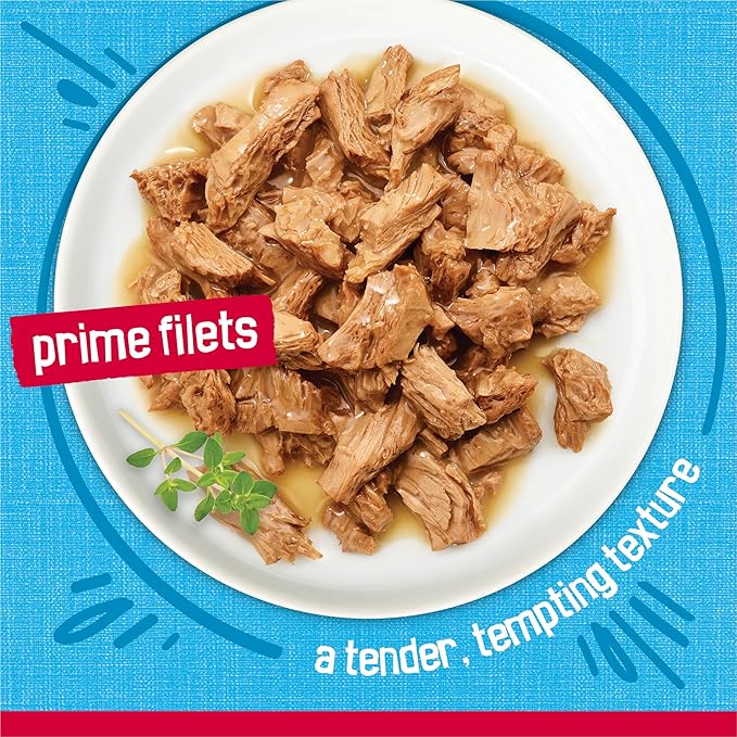 Purina Friskies Prime Filets With Ocean Whitefish and Tuna in Sauce High Protein Wet Cat Food - (Pack of 24) 5.5 oz. Cans