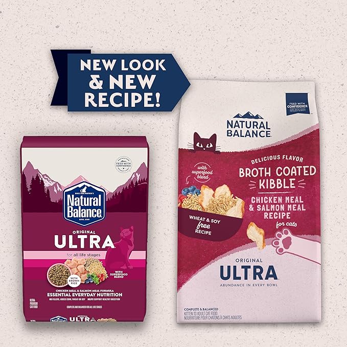 Natural Balance Original Ultra Dry Cat Food, Chicken Meal & Salmon Meal Recipe, Whole Body Health for Kittens to Adult Cats, 6 lb. (Pack of 1)