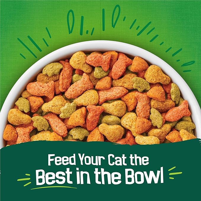 Purina Friskies Dry Cat Food Indoor Delights Flavors of Chicken, Salmon, Peas, and Carrots - (Pack of 4) 3.15 lb. Bags