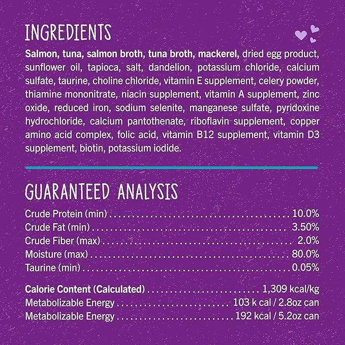 Stella & Chewy's Carnivore Cravings Purrfect Paté - Premium Grain-Free Wet Cat Food - Salmon, Tuna & Mackerel Recipe - High Protein with Bone Broth - Perfect for Picky Eaters - 2.8oz Cans (24 Pack)