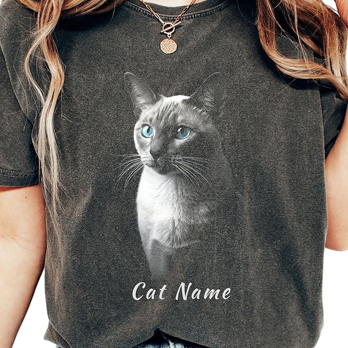 Custom Name Tonkinese Cat Apparel - Premium Unisex Lifestyle Top | Personalized Heritage Cat Owner Gift | Artistic Minimalist Tonkinese Silhouette Shirt
