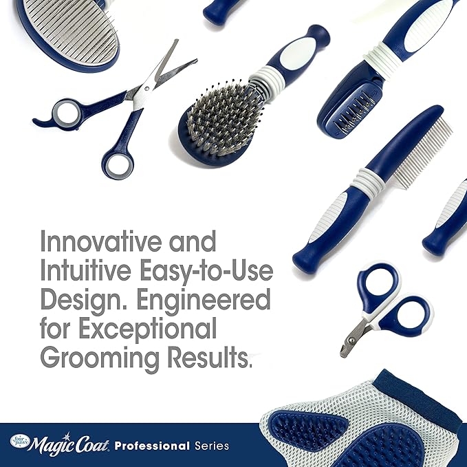 Four Paws Magic Coat Professional Series Cat Slicker Brush for Medium or Long Coats - Gently Removes Excess Hair, Stimulates Natural Oils, Ideal for Cats and Kittens, Lightweight Wood Handle