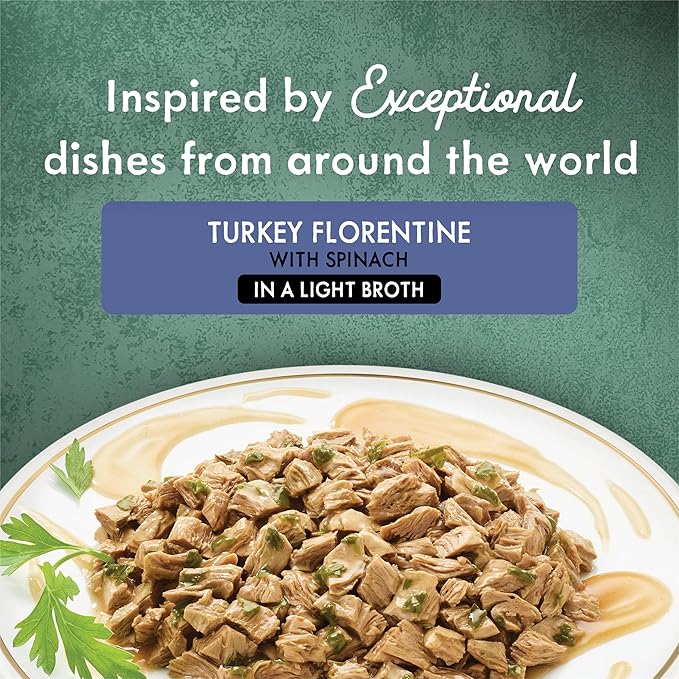 Purina Fancy Feast Wet Cat Food Medleys Turkey Florentine With Spinach in a Light Cat Food Broth - (Pack of 24) 3 oz. Cans