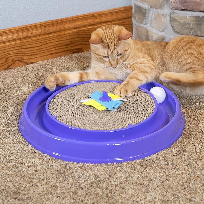 Kitty City Cat Scratchers - Cat Scratching Pad & Ball Track Scratcher