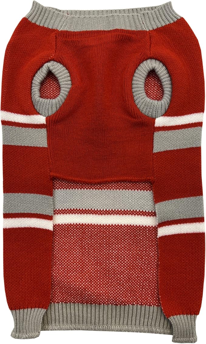 Pets First NCAA Alabama Crimson Tide Dog Sweater, Size Small. Warm and Cozy Knit Pet Sweater with NCAA Team Logo, Best Puppy Sweater for Large and Small Dogs, Team Color (AL-4179-SM)