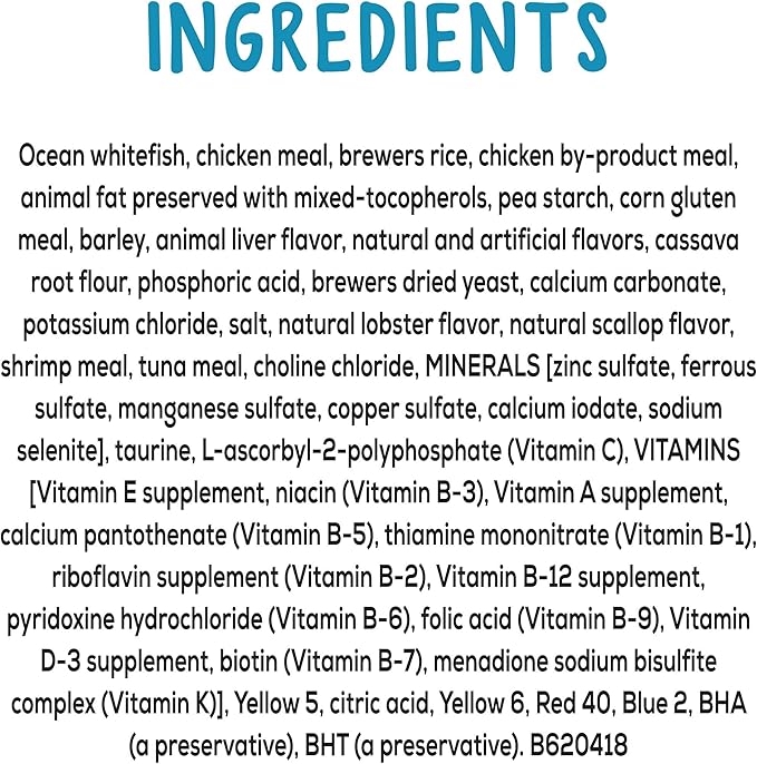 Friskies Made in USA Facilities Cat Treats, Party Mix Seafood Lovers Crunch - (10) 2.1 oz. Pouches
