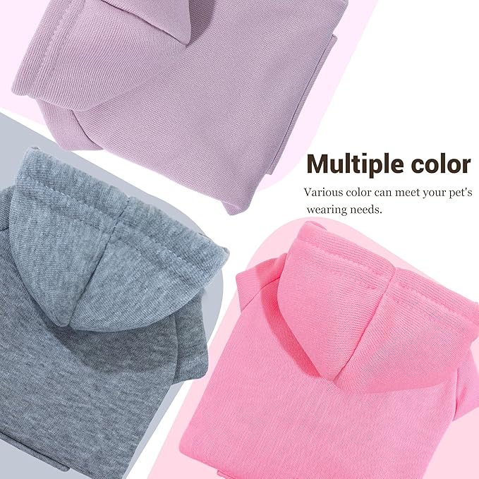 Pet Hoodie Dog Sweater for Small Dogs Girl Boy, Winter Puppy Sweatshirts with Pockets Hood, Warm Fleece Lined Dog Clothes Chihuahua Coat Clothing Puppy Cat Custume, XL