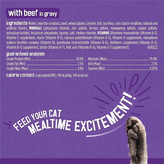 Friskies Purina Gravy Wet Cat Food Variety Pack, Meaty Bits - 5.5 oz. Cans (Packs of 48)