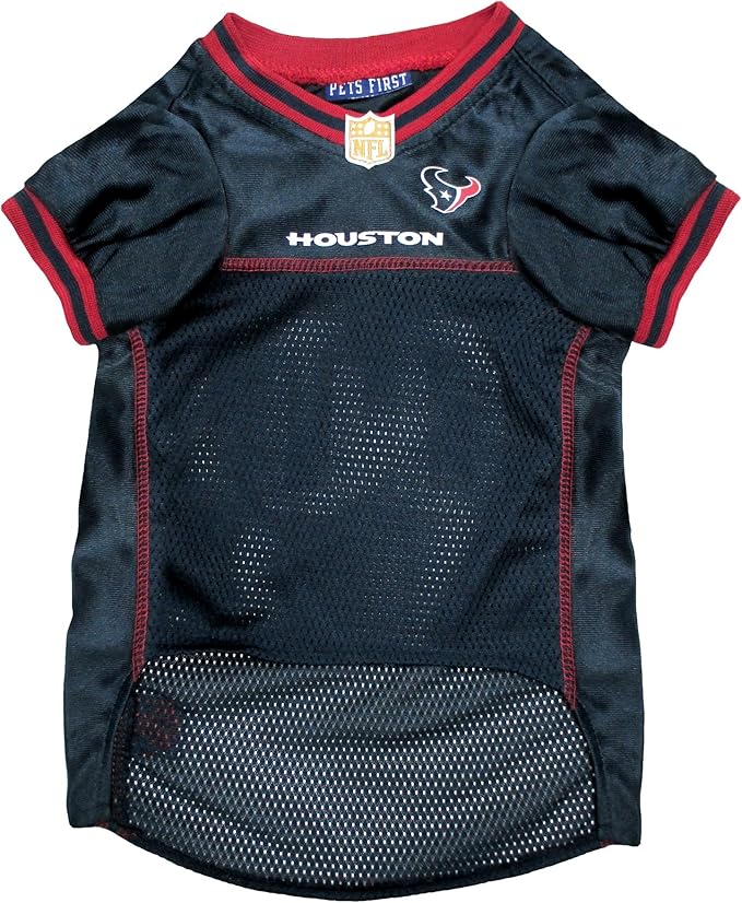 NFL Housotn Texans Dog Jersey, Size: Medium. Best Football Jersey Costume for Dogs & Cats. Licensed Jersey Shirt