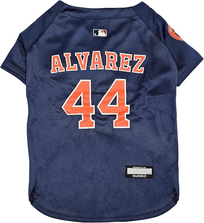 MLBPA - Yordan Alvarez, Yordan Ruben Álvarez #44 Pet Jersey - MLB Houston Astros Mesh Players, Large