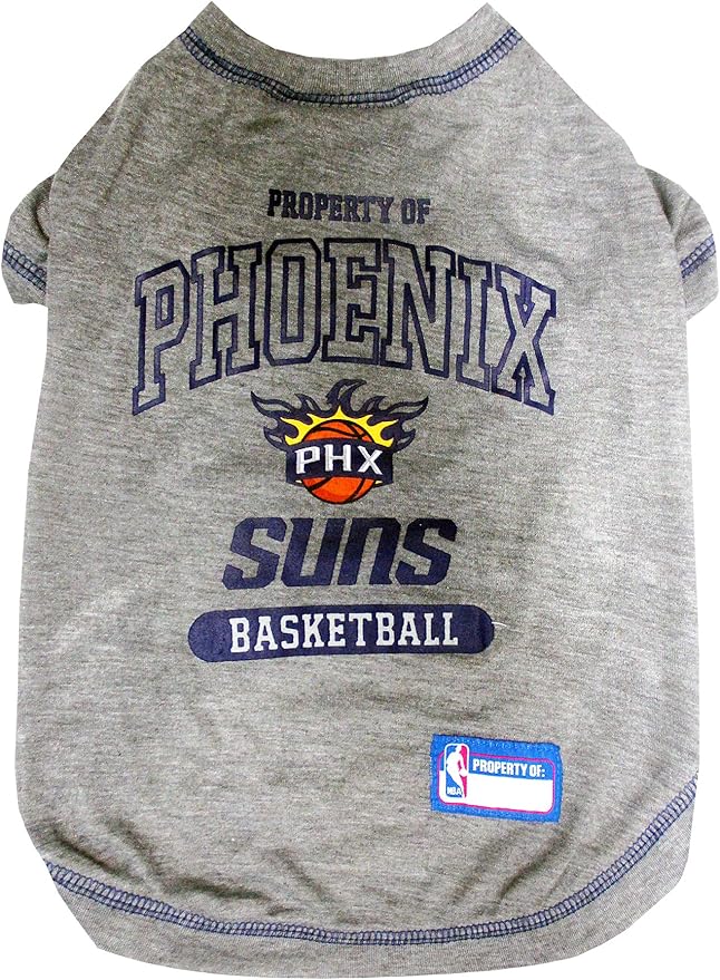 Pets First NBA Licensed Hoodies & T-shirt for Dogs & Cats, Phoenix Suns, Large