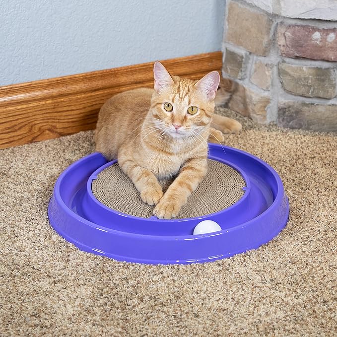 Kitty City Cat Scratchers - Cat Scratching Pad & Ball Track Scratcher